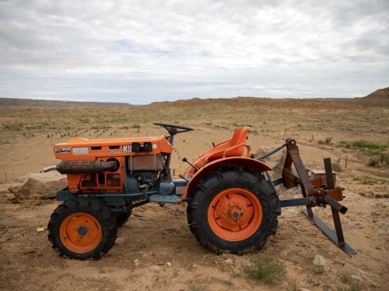 Tractor on a farm located on the Hopi Reservation